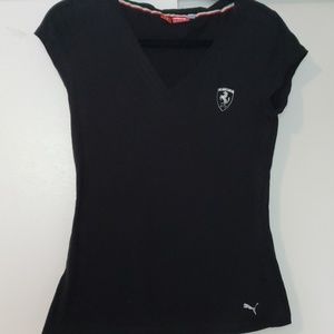 Ferrari puma women v neck tee
